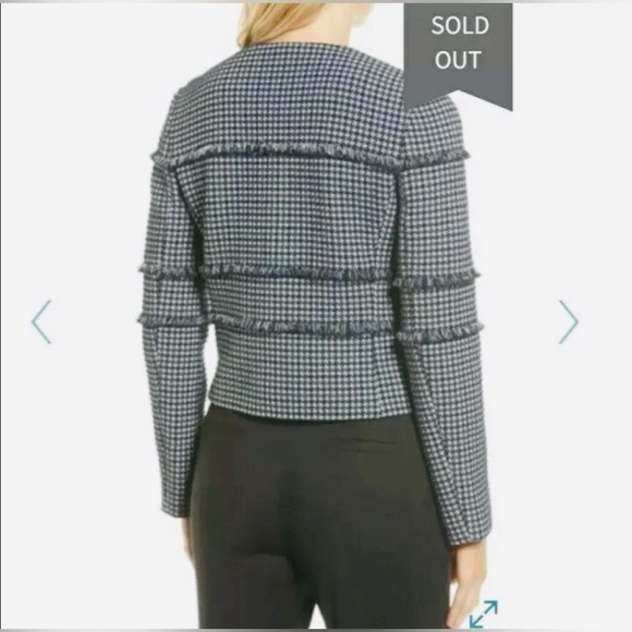 NEW WITH TAGS! Emerson Rose edgy fringe tweed
jacket blazer Size Small - Picture 3 of 12